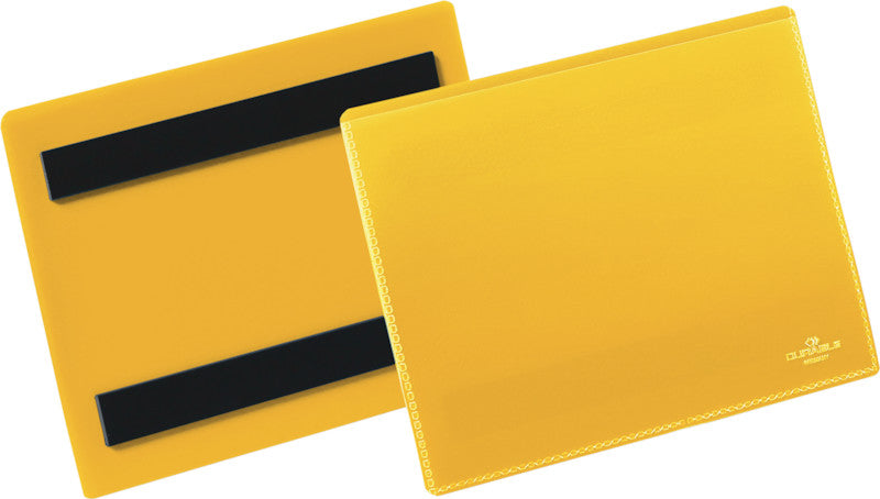 Durable Magnetclip – 105 × 148 mm, gelb, wiederablösbar, für A6 quer