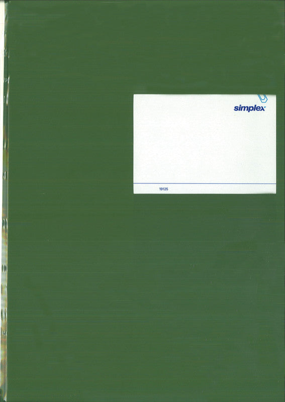 Simplex Statistikbuch, A4, liniert, mit Zeilennummerierung, Fadenheftung, 40 Blatt, 100 g/m² – Grün