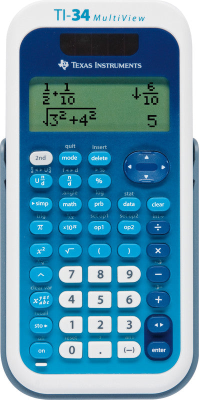 Texas Instruments Taschenrechner TI-34 MultiView – 16-stellig, 4-zeilig LCD, Solar + Batterie, 84×169×20 mm