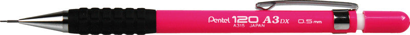 Pentel 120 A3 DX Druckbleistift – 0,5 mm, pink, mit Radierer
