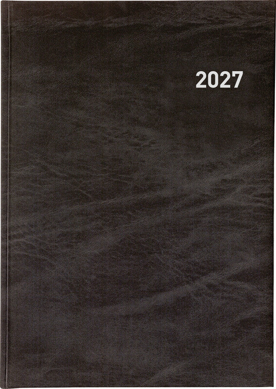 Biella Registra 7 plus Agenda – 1 Woche/2 Seiten, gebunden, 17,2 × 24,0 cm, 2026, schwarz, FSC