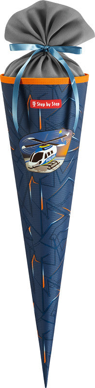 Step by Step Schultüte 70 cm × Ø 18 cm, 5 l – Motiv Helicopter Sam – Serie CLOUD – rPET