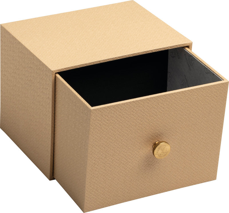 Exacompta Karteikasten A6 quer, beige, Karton – 1 Stück – für A6-Karteikarten