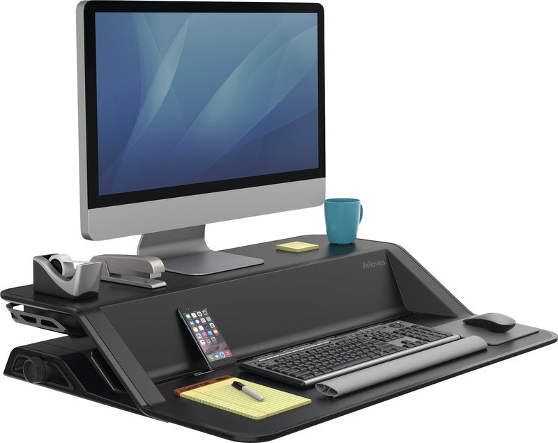 Fellowes Lotus – Tischhalterung, 15,8 kg, stufenlos höhenverstellbar, schwarz