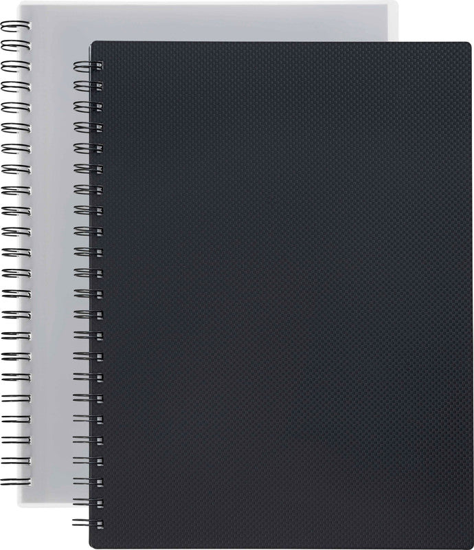 Kolma Sichtbuch – 20 Sichttaschen, A4, Spiralbindung, genarbt, antireflex, transparent, Kunststoff