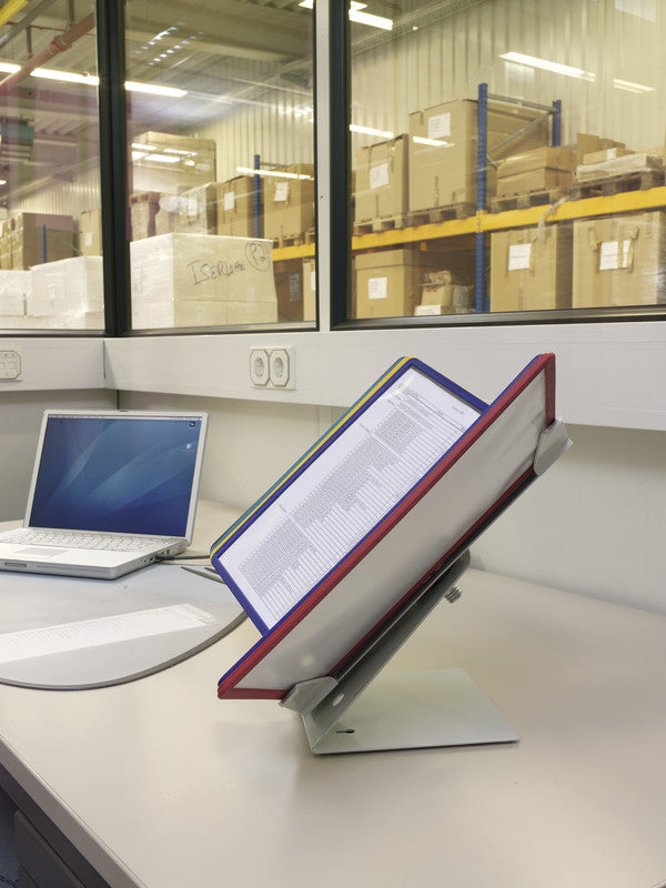 Durable Sichttafelsystem Vario Pro 10 – für A4, 10 Fächer, Grau, Metall/Kunststoff, 270×165×395 mm
