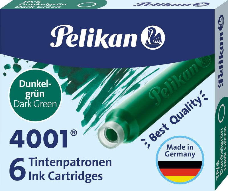 Pelikan Tintenpatronen 4001 – Dunkelgrün, Geruchsarm