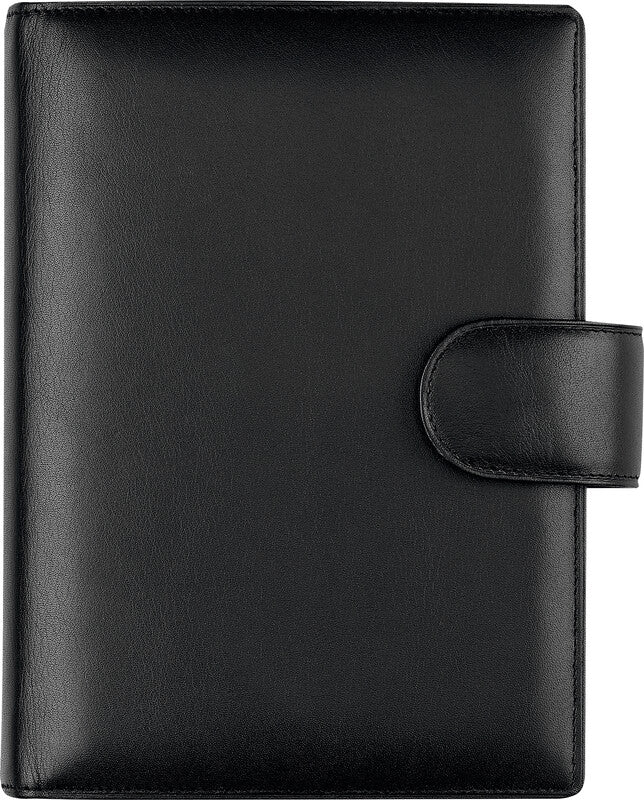 Succes Ringbuch Classic Nappa – A5 Hochformat – 6-Ring-Mechanik, Ø 25 mm – Schwarz, mit Stiftschlaufe