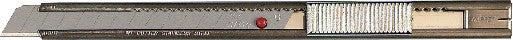 NT Cutter Cuttermesser A-1P – Edelstahl-Schaft, 9 mm Klinge, 190 mm, für Linkshänder, Silber, inkl. 3 Klingen