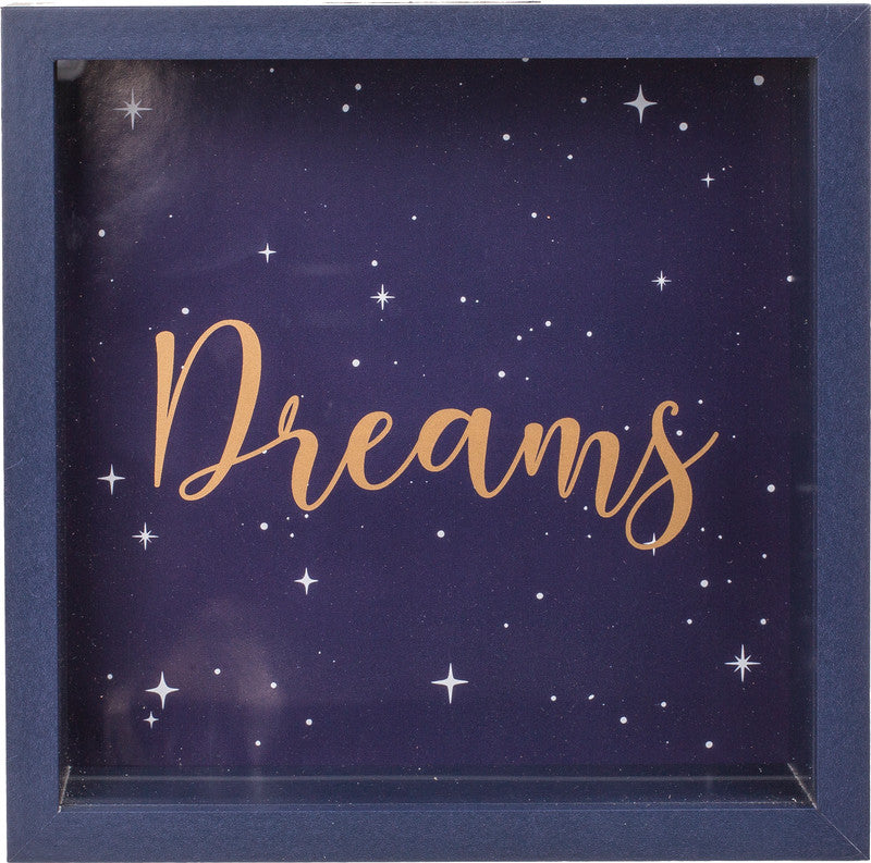 Out oft the blue Out of the Blue Spardose Dreams, MDF, dunkelblau, 20 × 20 × 5 cm