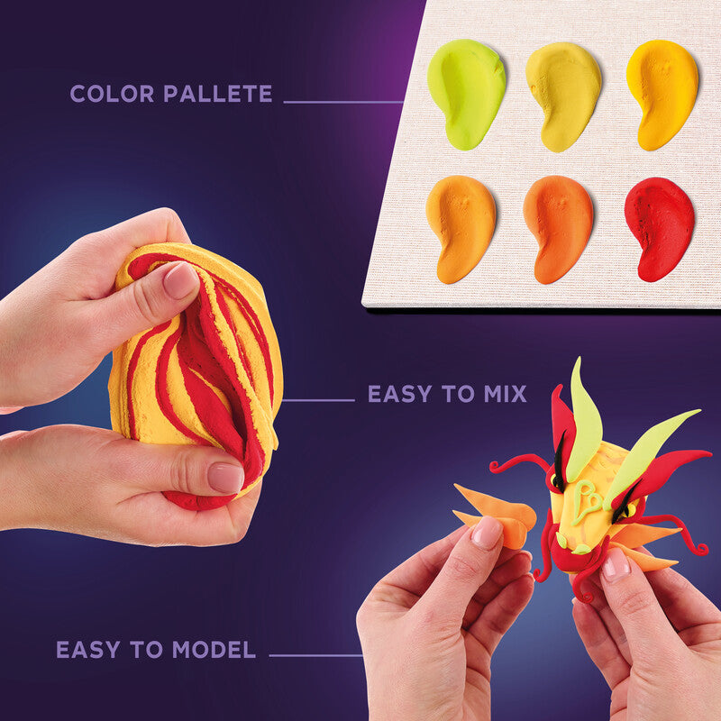 Okto Sensory Art – Modelliermasse-Set Air Clay 3D Painting Manga – ab 10 Jahren – 290 × 290 mm