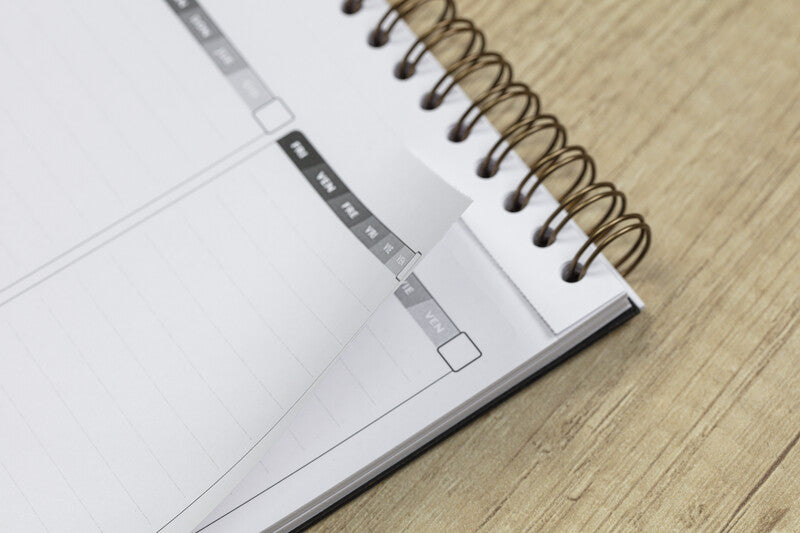 Clairefontaine AgeBag my Weekly Wochenplaner – 1 Woche/2 Seiten, undatiert, 29,7 × 17 cm, schwarz