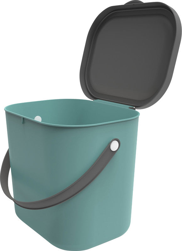 Rotho Recyclingbox Albula – 6 l – Kunststoff, rechteckig – Mistelgrün