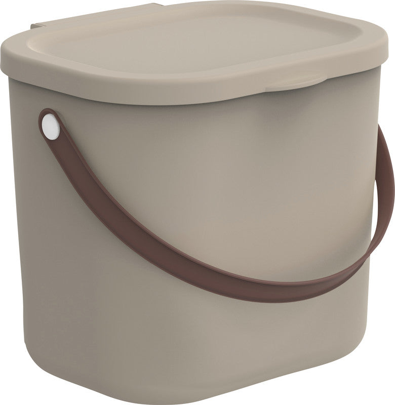 Rotho Aufbewahrungsbox Albula – Kunststoff, cappuccino, 20 × 20,8 × 23,5 cm