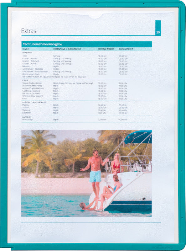 Durable Sichttafel – für A4 – 1 Fach, Kunststoff, transparent, 238 × 320 × 4,15 mm