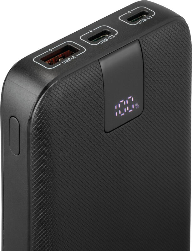 Hama Powerbank 20000 mAh, PD 20 W, 2× USB-C, 1× USB-A, Schwarz