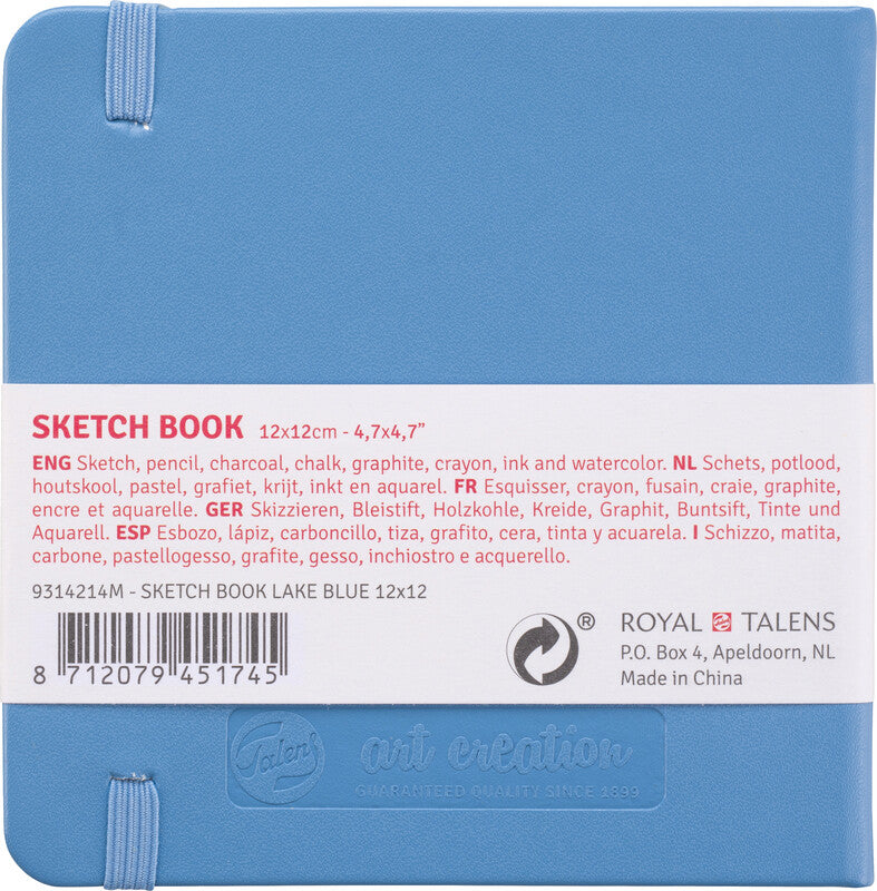 Talens Skizzenbuch, Papier, 12 × 12 cm, Seeblau