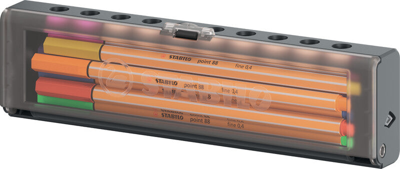 STABILO Fineliner – 10er-Set 0,4 mm – 10 Farben, sortiert