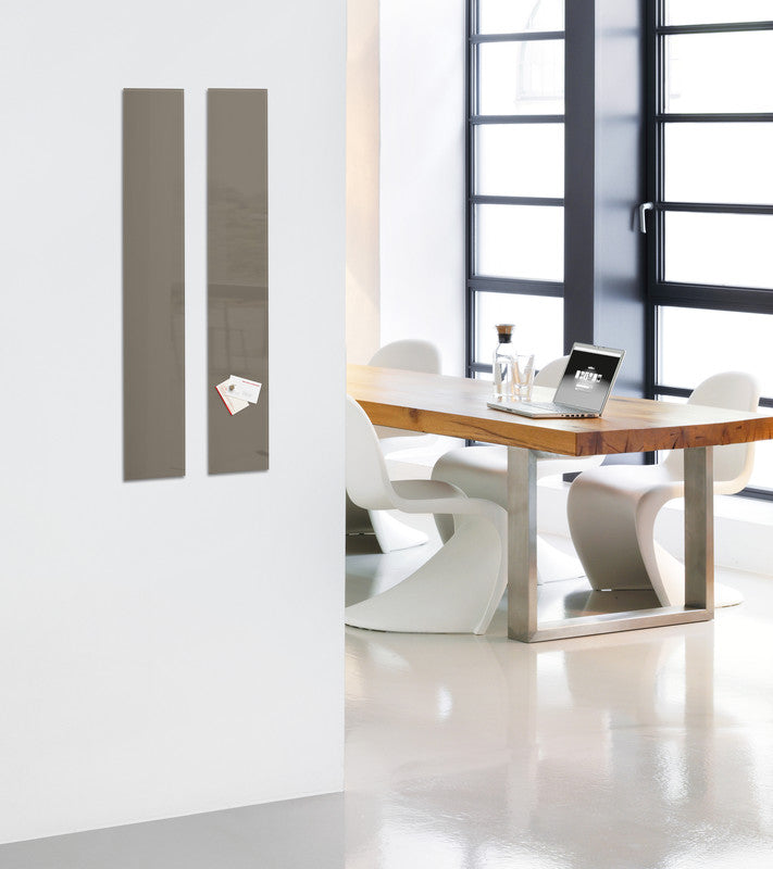 Sigel Whiteboard – 12 × 78 cm, Glas, magnetisch, Wandmontage, inkl. Magnetwürfel, Montagesatz