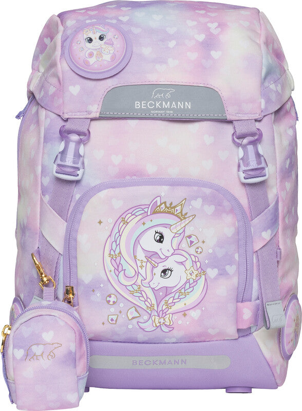 Beckmann Classic Schulrucksack – Einhorn Prinzessin Lila