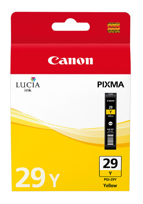Canon Tintenpatrone PGI-29, Gelb, 1'420 Seiten – für Inkjetdrucker/Multifunktionsgeräte