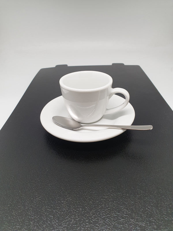 Noname Carlo Espressotassen-Set – 0,07 l, Porzellan, weiss, spülmaschinengeeignet, 18 Stück
