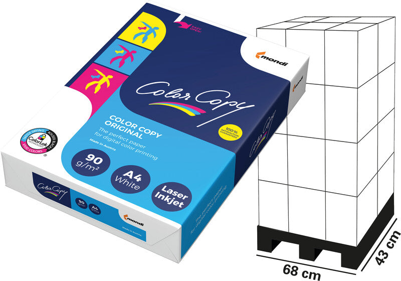 Color copy Kopierpapier – A4, 90 g/m², hochweiss – für Inkjet/Laser/Kopierer – FSC – 500 Blatt