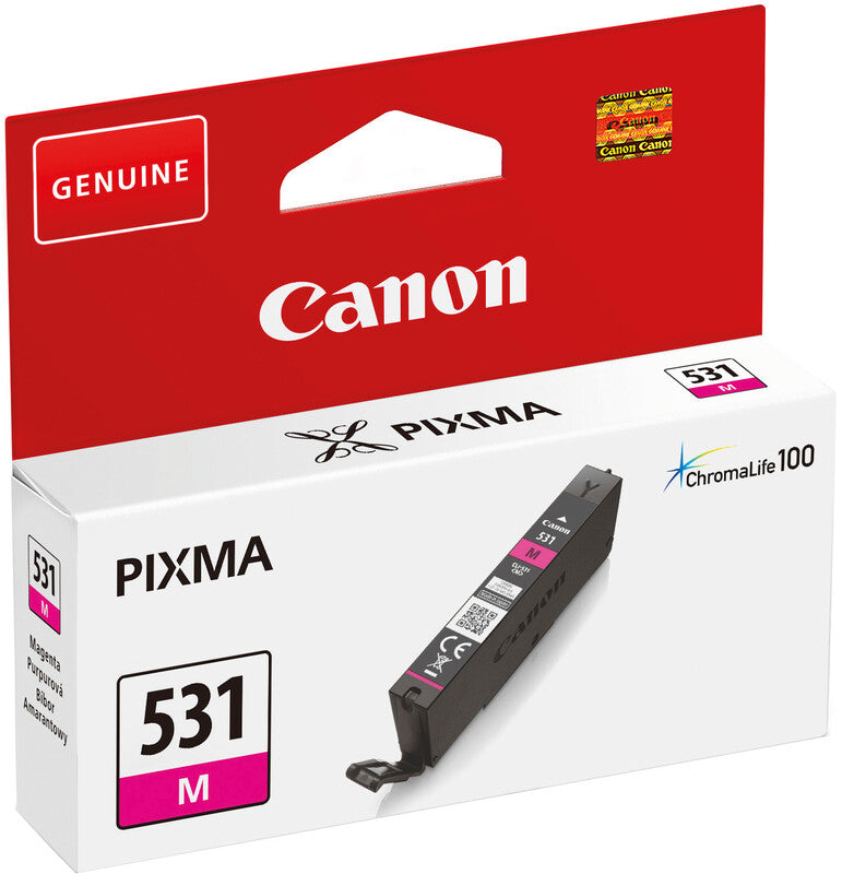 Canon Tintenpatrone CLI-531, Magenta, 8,2 ml – für Tintenstrahldrucker/Multifunktionsgeräte