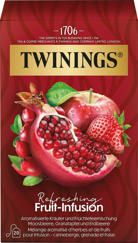 Twinings – Erfrischende Fruchtinfusion – Teebeutel, Früchtetee – 20 Beutel