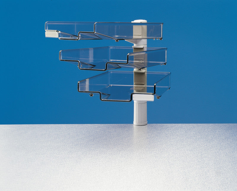 Hansa Briefkorb – Kunststoff, für A4, mit Griffausschnitt, glänzend, grau, B 240 × H 410 × T 340 mm