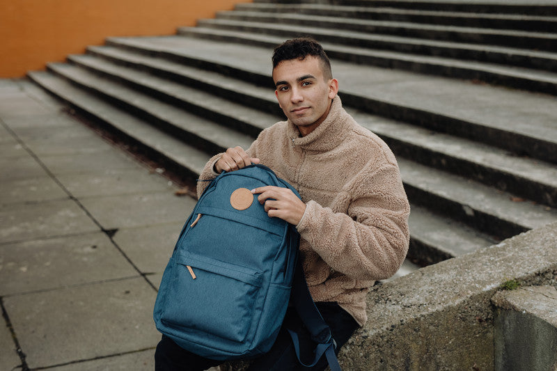 Beckmann Schulrucksack – Blau – 30,0 × 53,0 × 22,0 cm – Recycelter Bestandteil