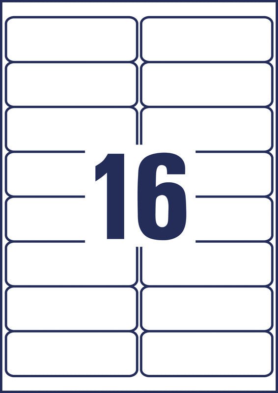 Avery Adress-Etiketten, 99 mm × 34 mm, weiss, Papier, permanent, 25 Blätter (400 Etiketten)