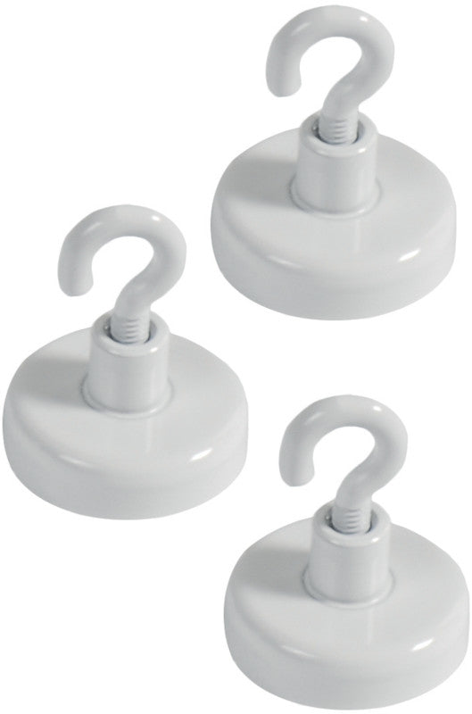 Berec Starter-Kit, inkl. Hakenmagnete (weiss, Ø 25 mm, Haftkraft 4 kg) – für Whiteboards – 3-teilig