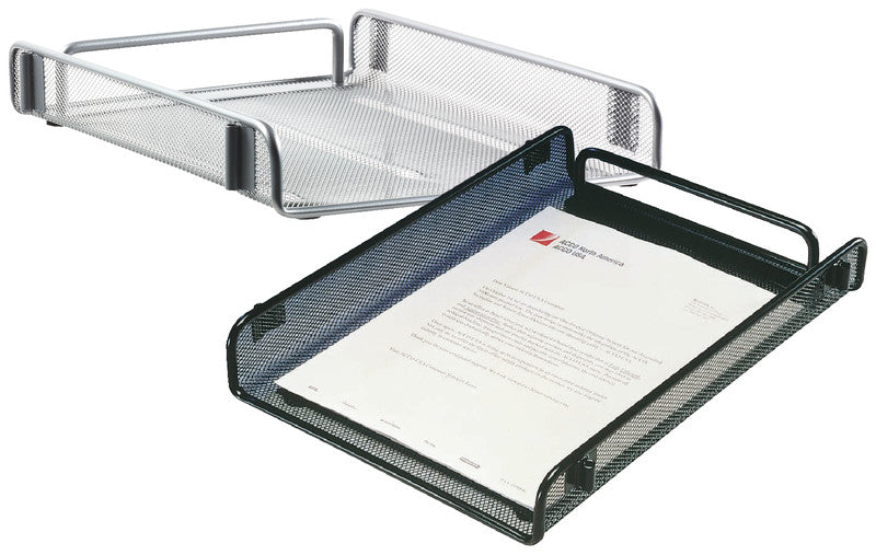 Rexel Briefkorb – für A4, stapelbar, mit Griffausschnitt, glänzend, schwarz, B 263 × H 55 × T 351 mm
