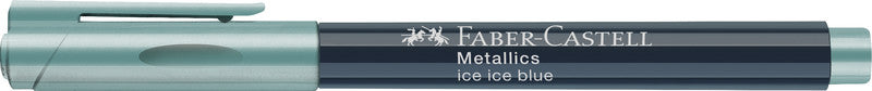 Faber-Castell Non-Permanent-Marker Metallic – Rundspitze 1,5 mm – ice ice blue – trocken abwischbar