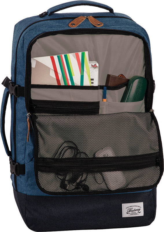 Bestway Cabin Pro Notebook-Rucksack – für Notebooks bis 17,3", 40 l, wasserabweisend, Kunststoff, graublau