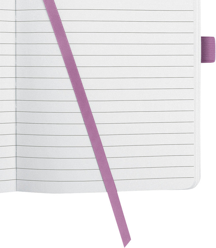 Sigel Notizbuch, A6, liniert, Fadenheftung, Hardcover, 174 Seiten, perforiert, 80 g/m² – pink/violett