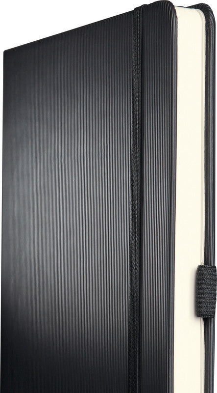 Sigel Notizbuch, 108 × 151 mm, kariert 5 mm, Fadenheftung, 194 Seiten, 80 g/m² – schwarz