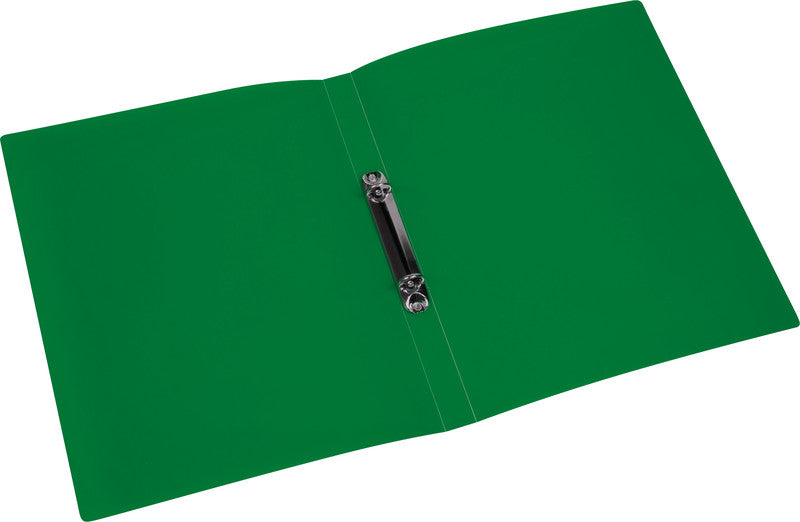 Q-connect Zeigebuch – A4 Hochformat – 2-Ring, Ø 16 mm, Rücken 21 mm – Grün, Kunststoff