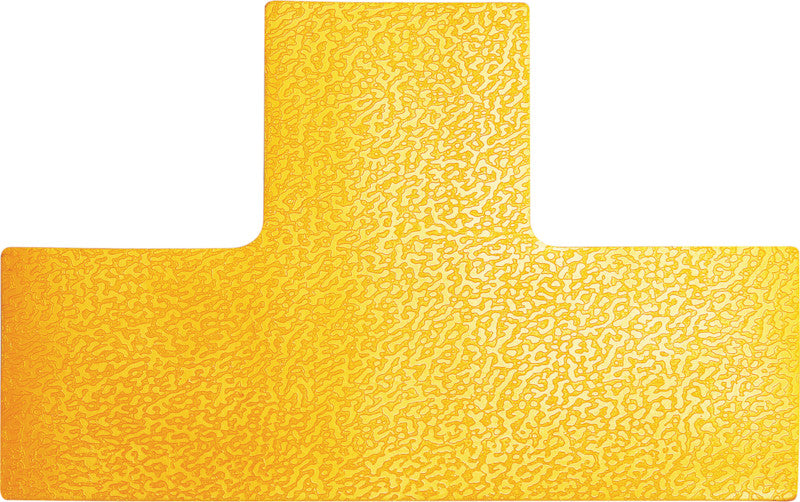 Durable Sicherheitskennzeichen (Bodenmarkierung) T – 100×150×0,7 mm, Kunststoff, Gelb, selbstklebend, 10 Stk.