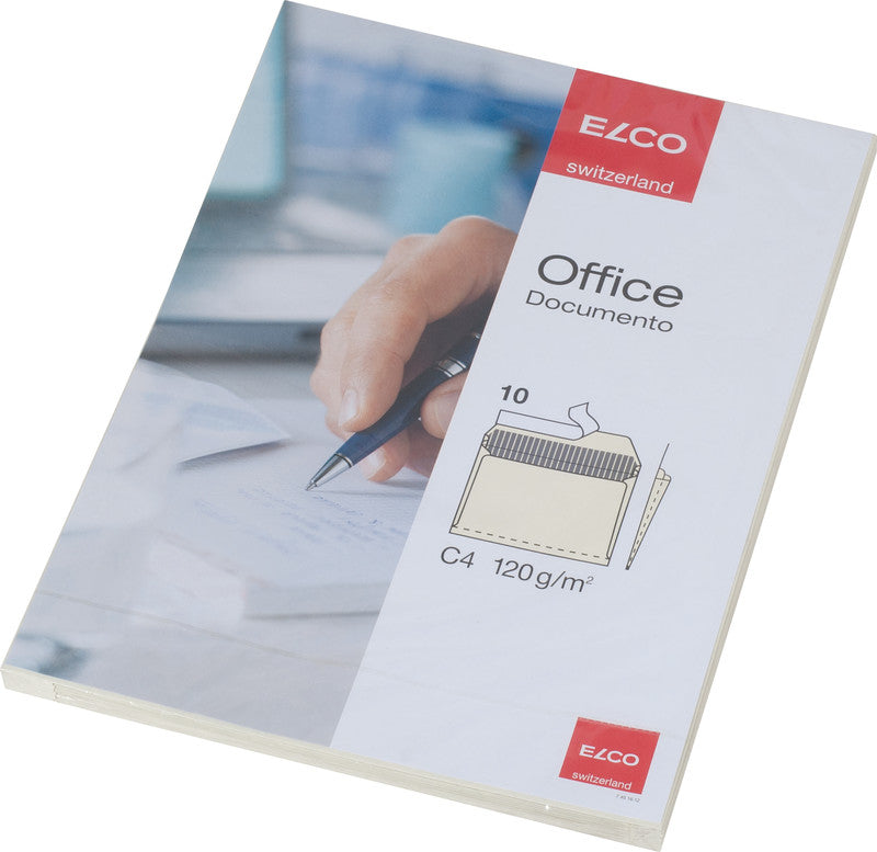 Elco Seitenfaltentasche C4, ohne Fenster, selbstklebend, beige, 120 g/m², 20 mm Falte – 10 Stk.