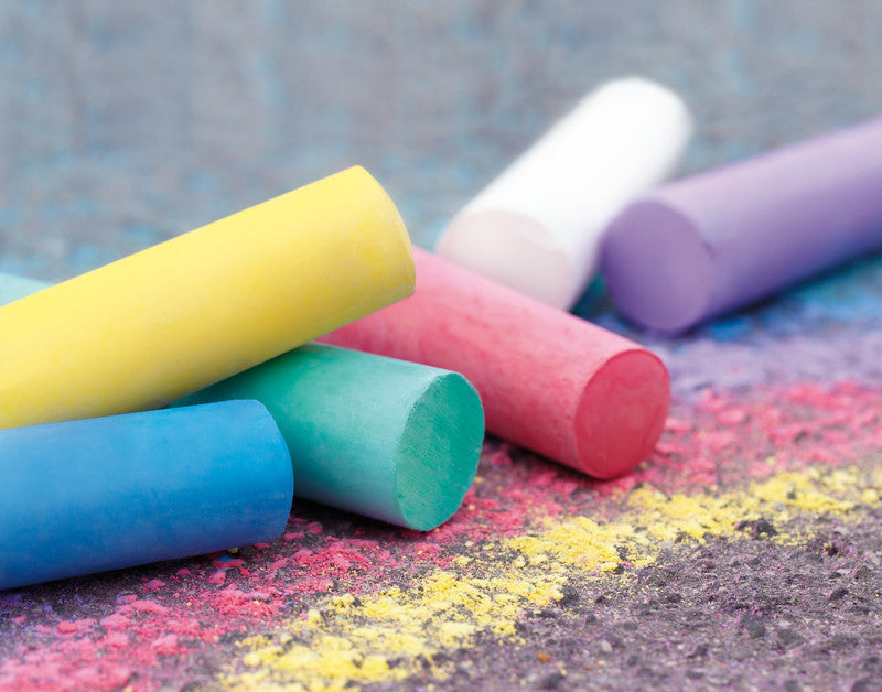 Eberhard Faber Runde Strassenmalkreiden – bunt – 6 Farben – für Strasse