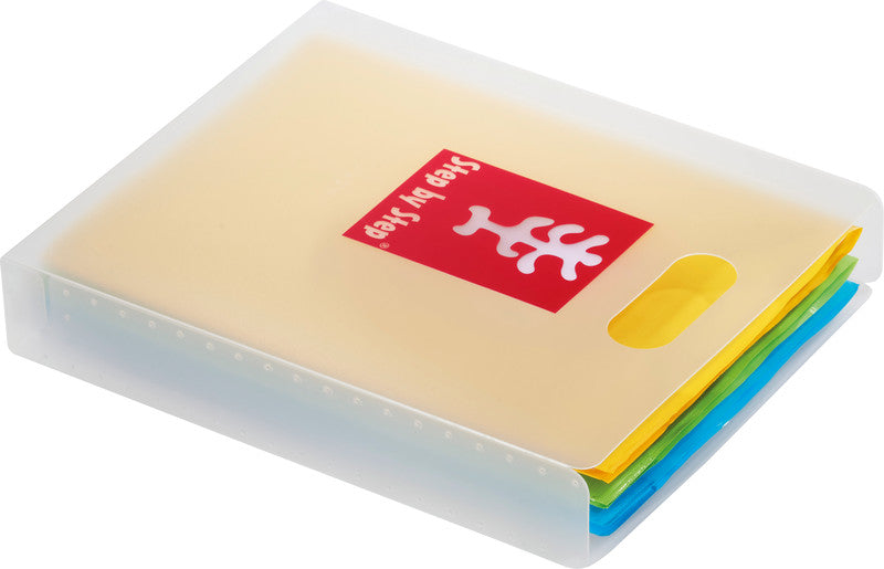 Step by Step Heftbox für A4 – Kunststoff, Blau, Tragegriff, Wasserabweisend
