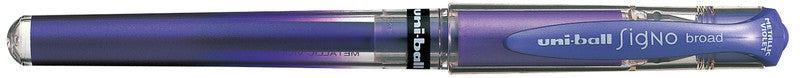 Uni-Ball Signo broad – Tintenroller, dokumentenecht, mit Kappe, 0,6 mm, violett metallic