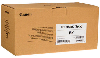 Canon Tintenpatrone PFI-707 BK, schwarz, 700 ml – für Inkjetdrucker/Multifunktionsgeräte