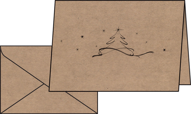 Sigel Grusskarte Weihnachten (Weihnachtsbaum) – A6 (105 × 148 mm) – mit Umschlägen, für Kopierer/Laser