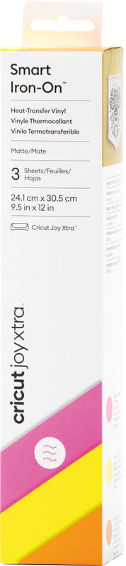Cricut Aufbügelfolie – 3 Stück – Neonpink, Neongelb und Neonorange – 241 × 305 mm – für Cricut Joy Xtra