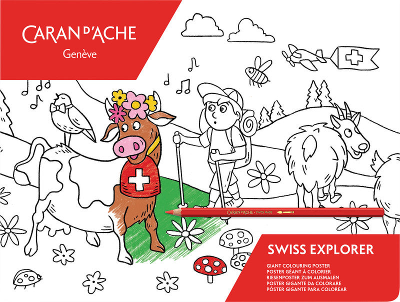 Caran d-Ache Caran d'Ache – Swiss Explorer, Karton, 90 × 90 cm, mehrfarbig