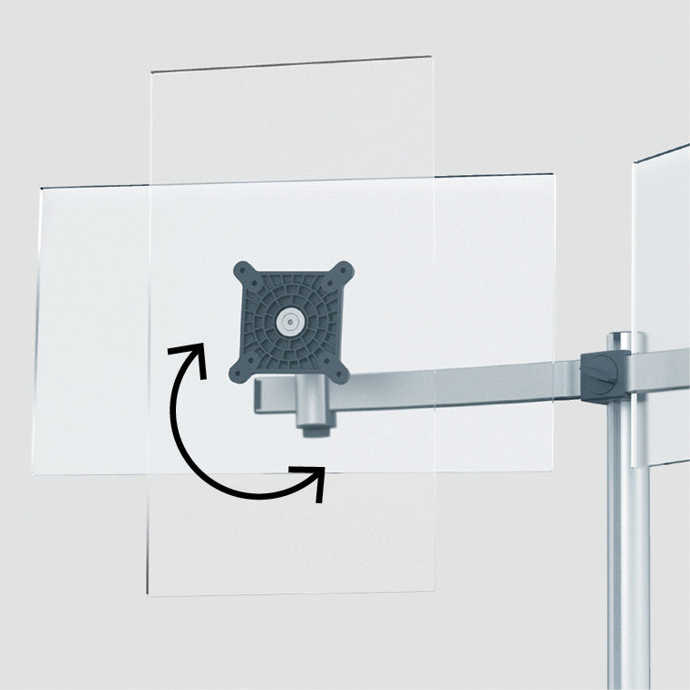 Durable Monitorhalterung, 2 Monitore, Tischklemme, bis 27", VESA 75 × 75/100 × 100 mm, höhenverstellbar