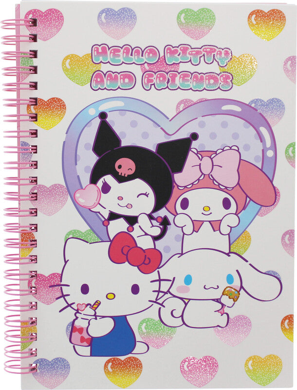 Kitty sweets Hello Kitty Spiralbuch – A5 – Liniert – 160 Seiten – Spiralbindung, Mehrfarbig
